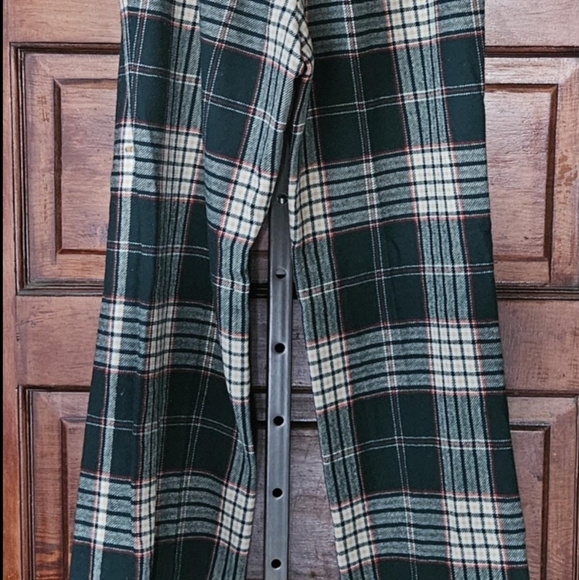 Vintage Pendleton, Size 8, Wool, Plaid, Green White And Red Pants, Wide Leg - Picture 3 of 14